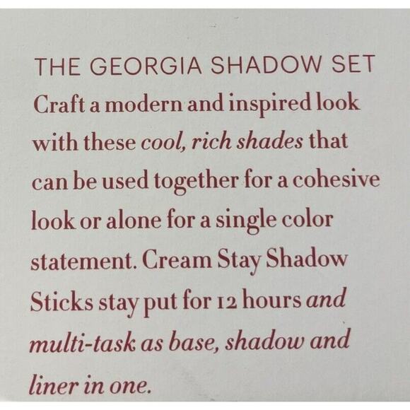 GLO Skin Beauty The Georgia Eye Shadow Set With Case 4 Crayons Limited NWT - Picture 4 of 4